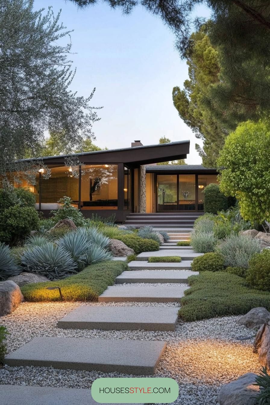 Symmetrical, Minimalist Landscaping - photo 4