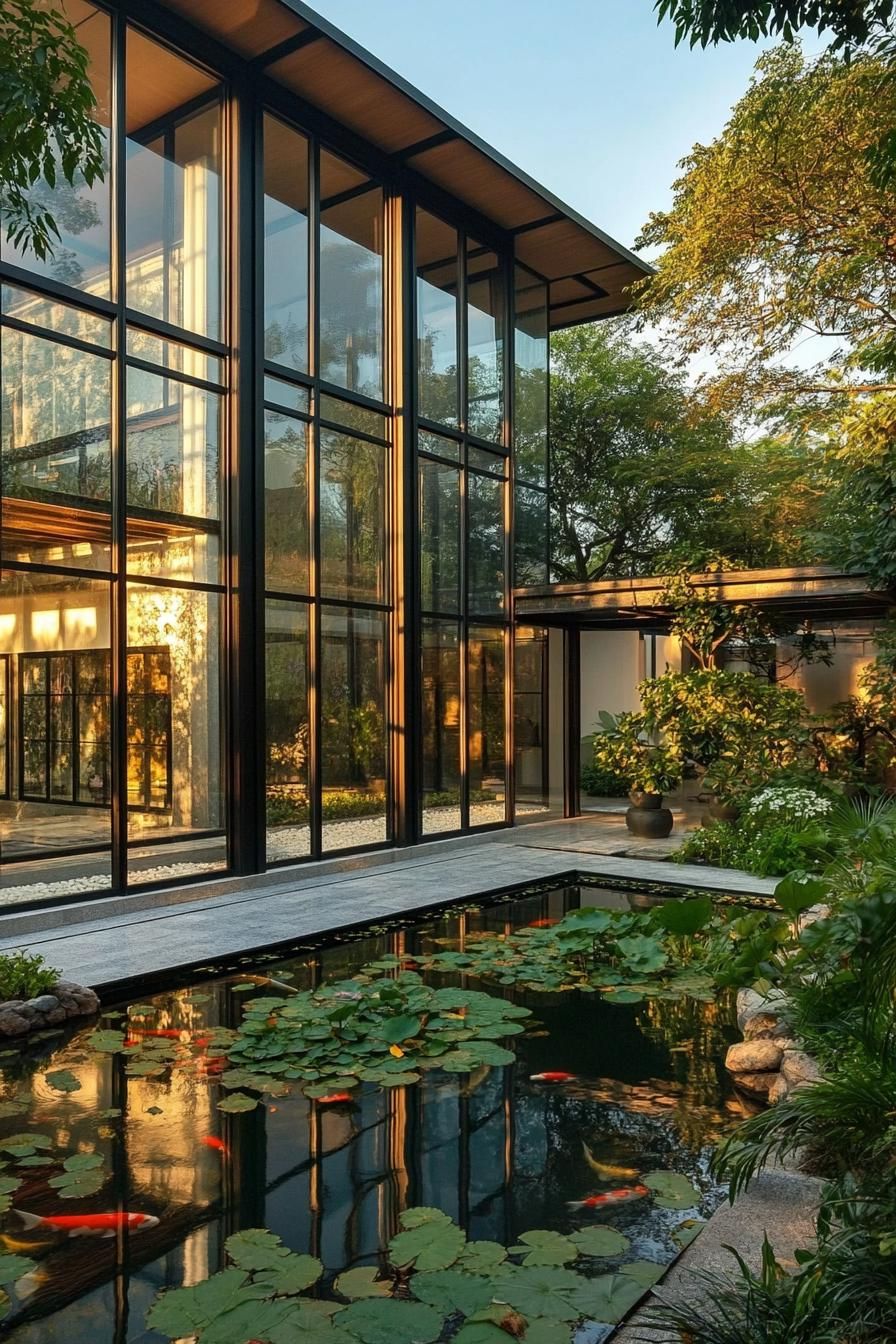 Floor-to-Ceiling Glass Walls Overlooking a Garden - photo 3