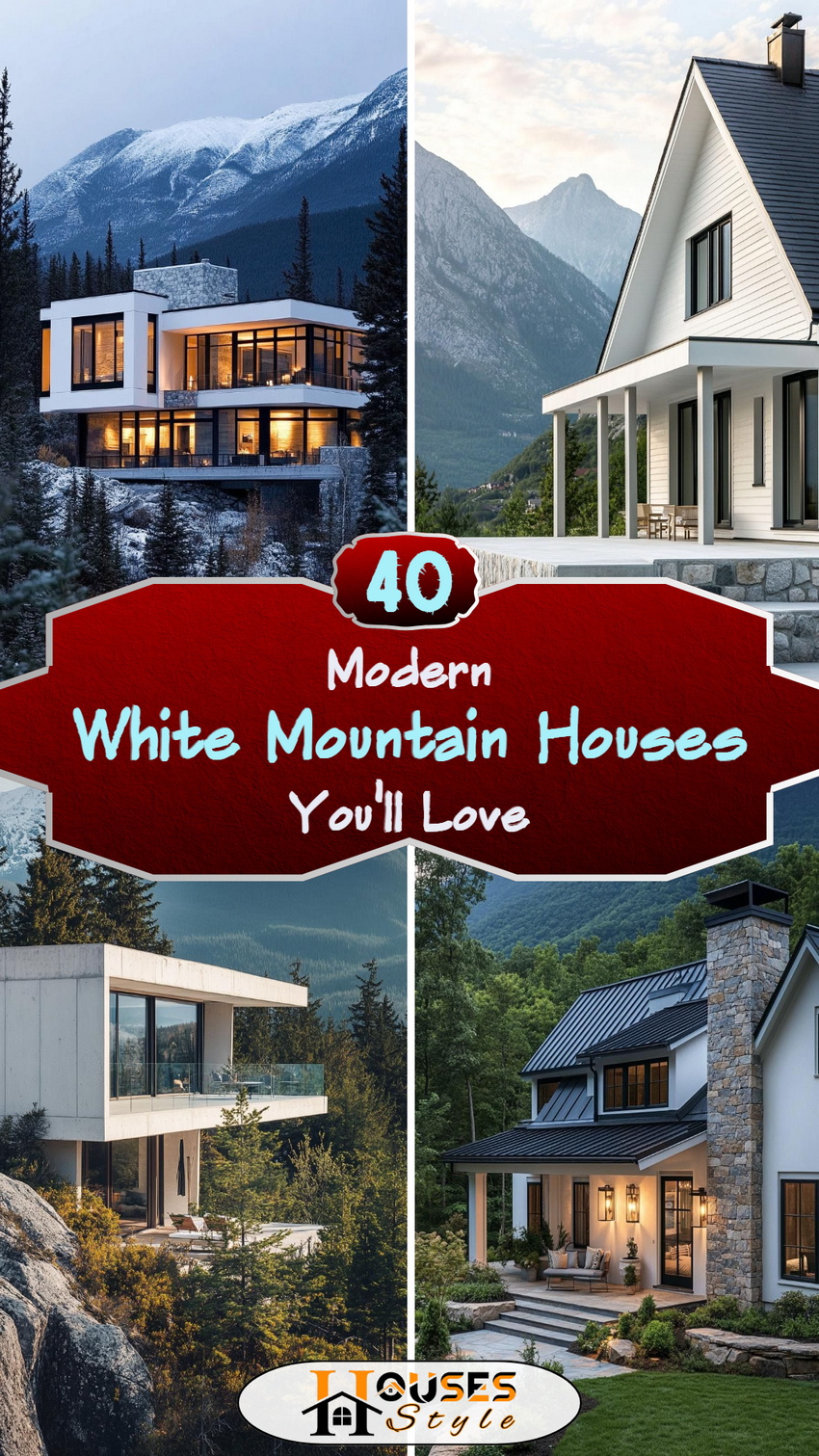 40 Modern White Mountain Houses You’ll Love
