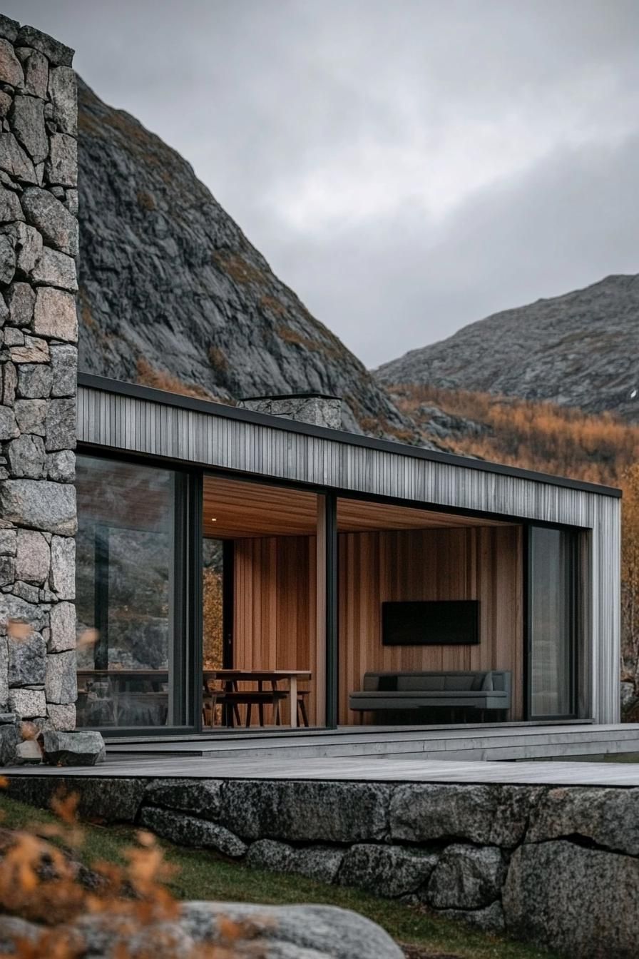 Stone or Brick Façades Mixed With Wood - photo 3