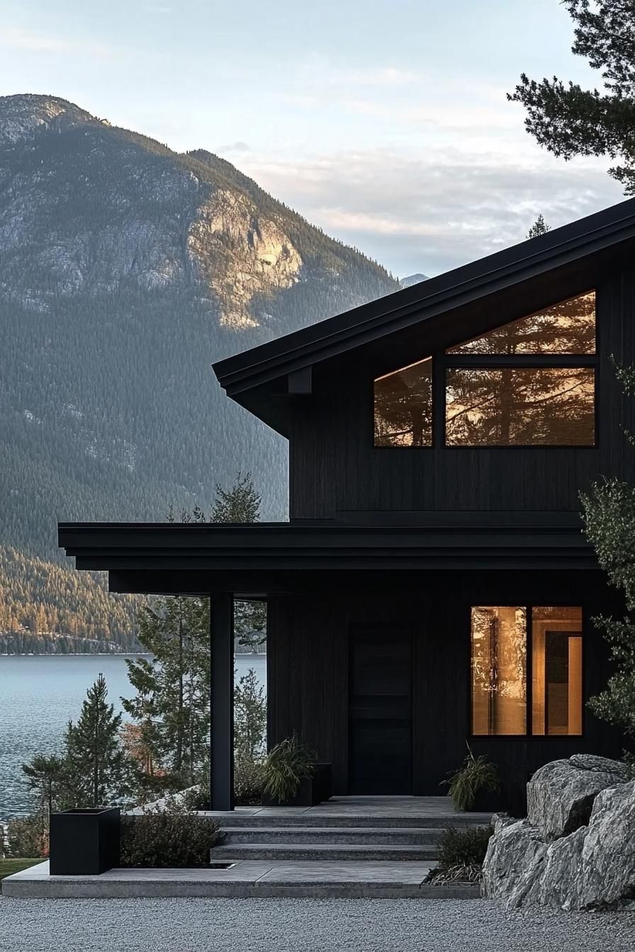 Matte Black Walls With Glossy Trim Accents - photo 4