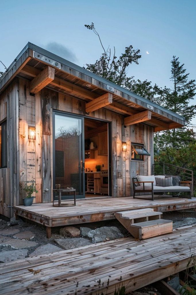Cabins Built From Recycled Materials