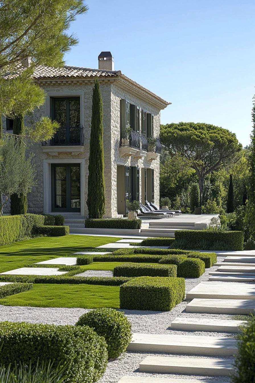 Limestone Walls With Geometric Garden Paths - photo 4