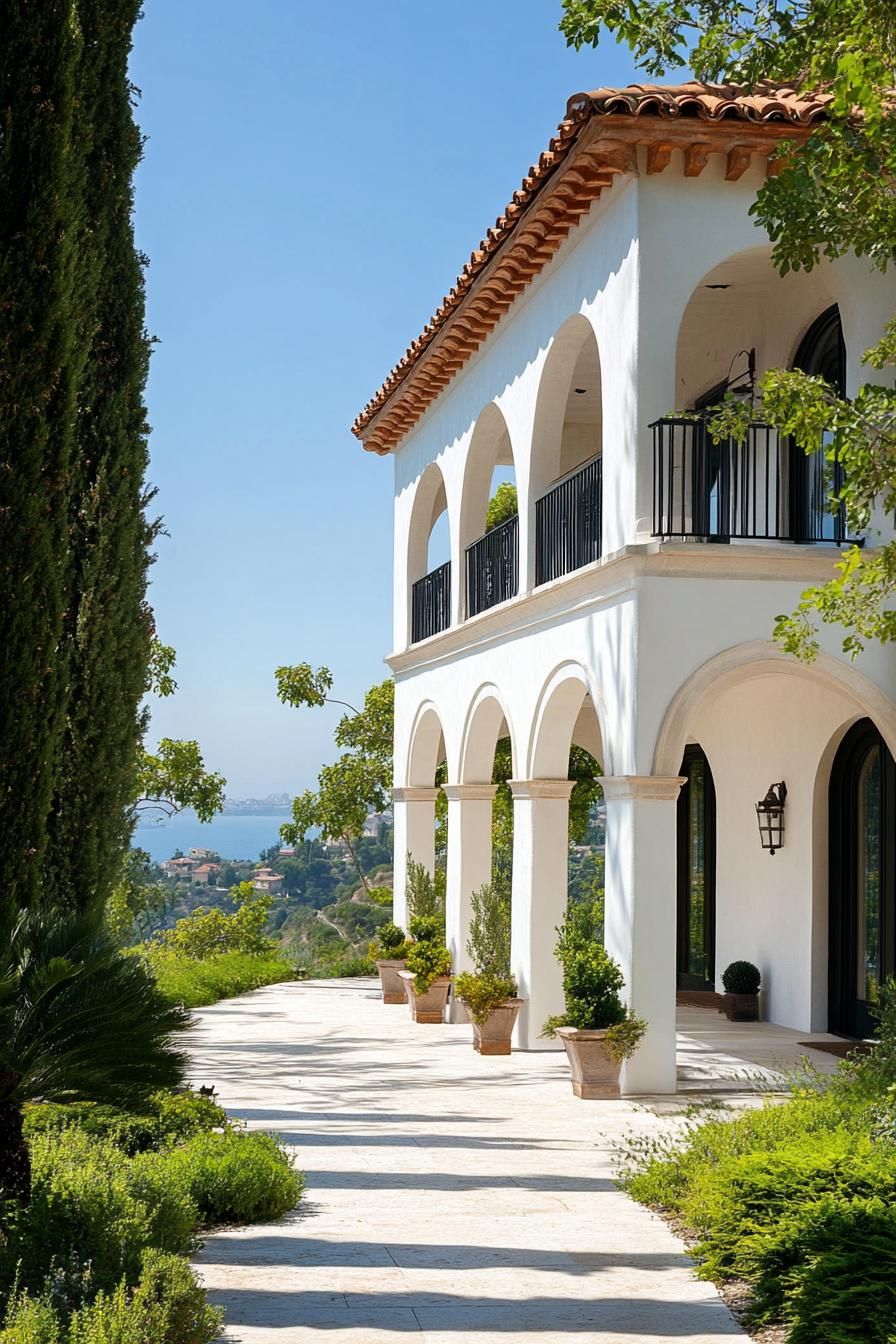 Sweeping Arches on a Mediterranean Home