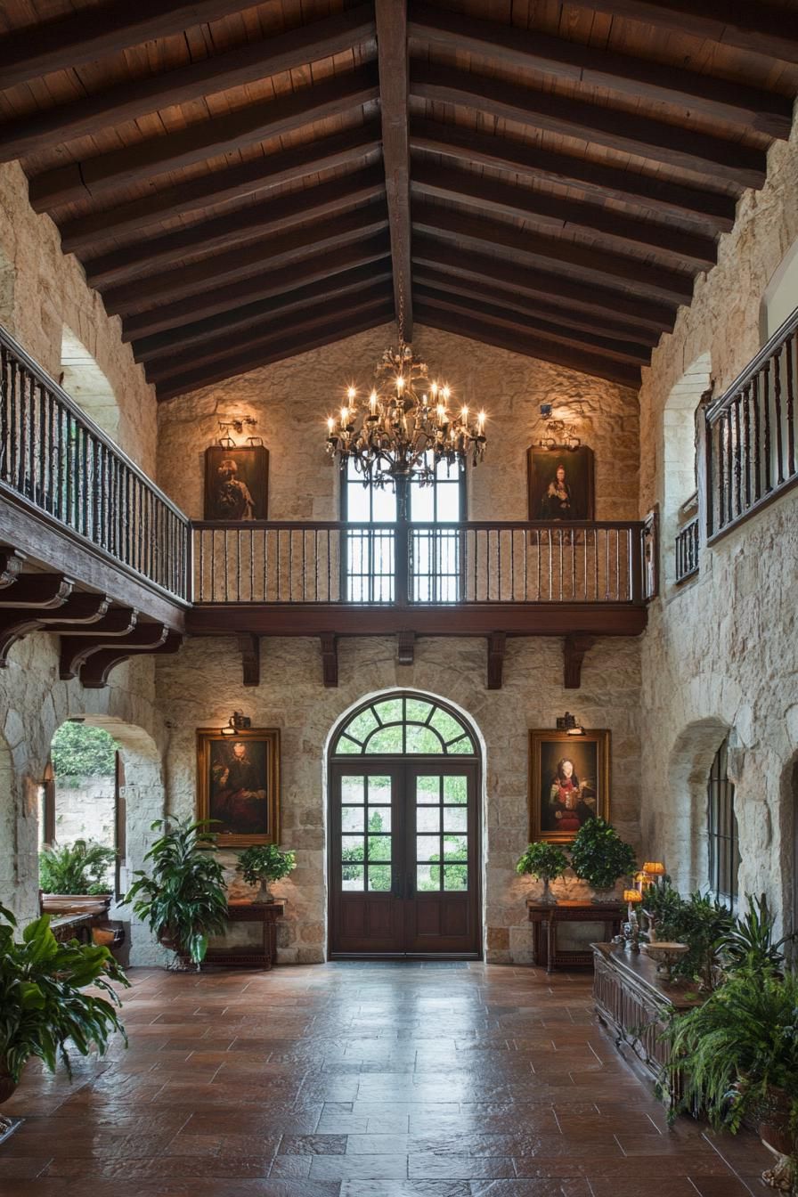 A Grand Entryway in Spanish Mediterranean Style