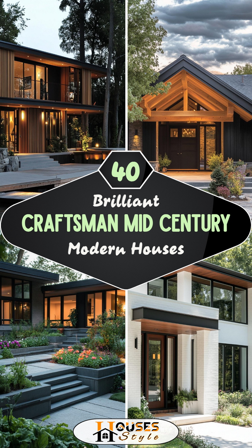 40 Brilliant Craftsman Mid Century Modern Houses