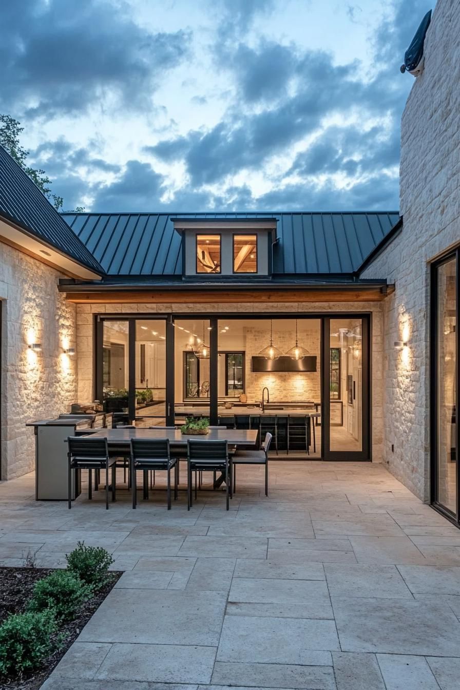 Indoor-Outdoor Kitchen With Barn Doors - photo 3