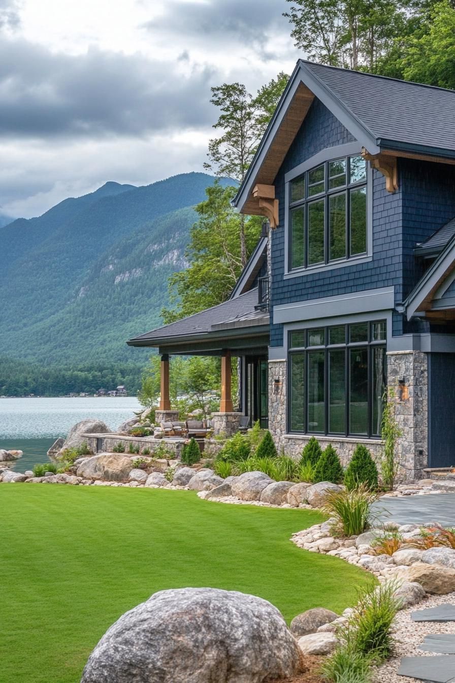 A Lakeside Mountain Mansion in Harmony
