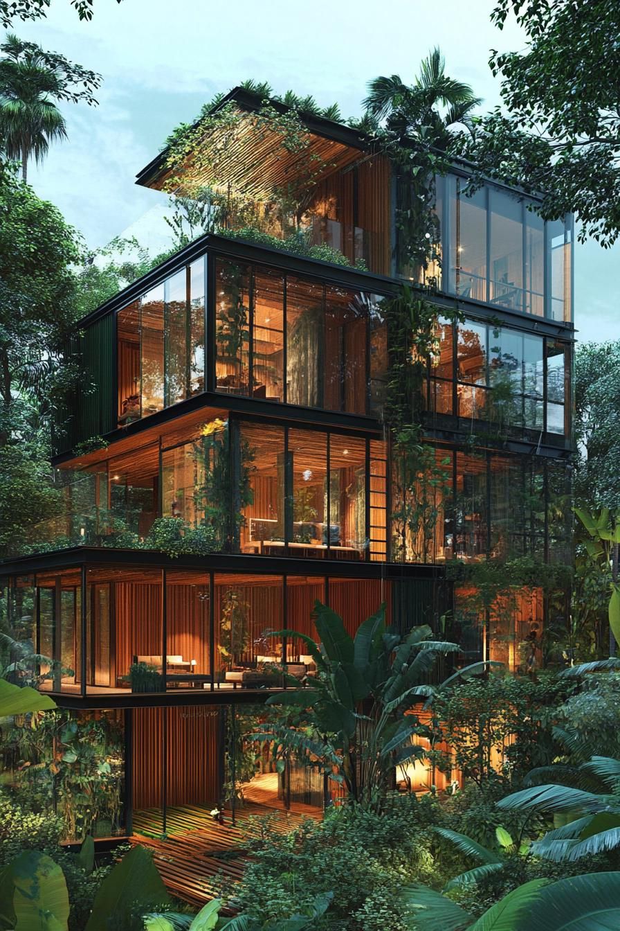 A Modern Jungle-Inspired Container Home