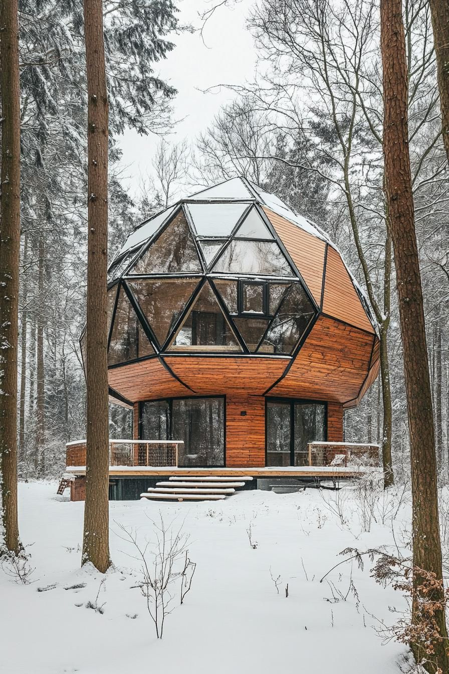 Wood-paneled Geodesic Dome Home - photo 3