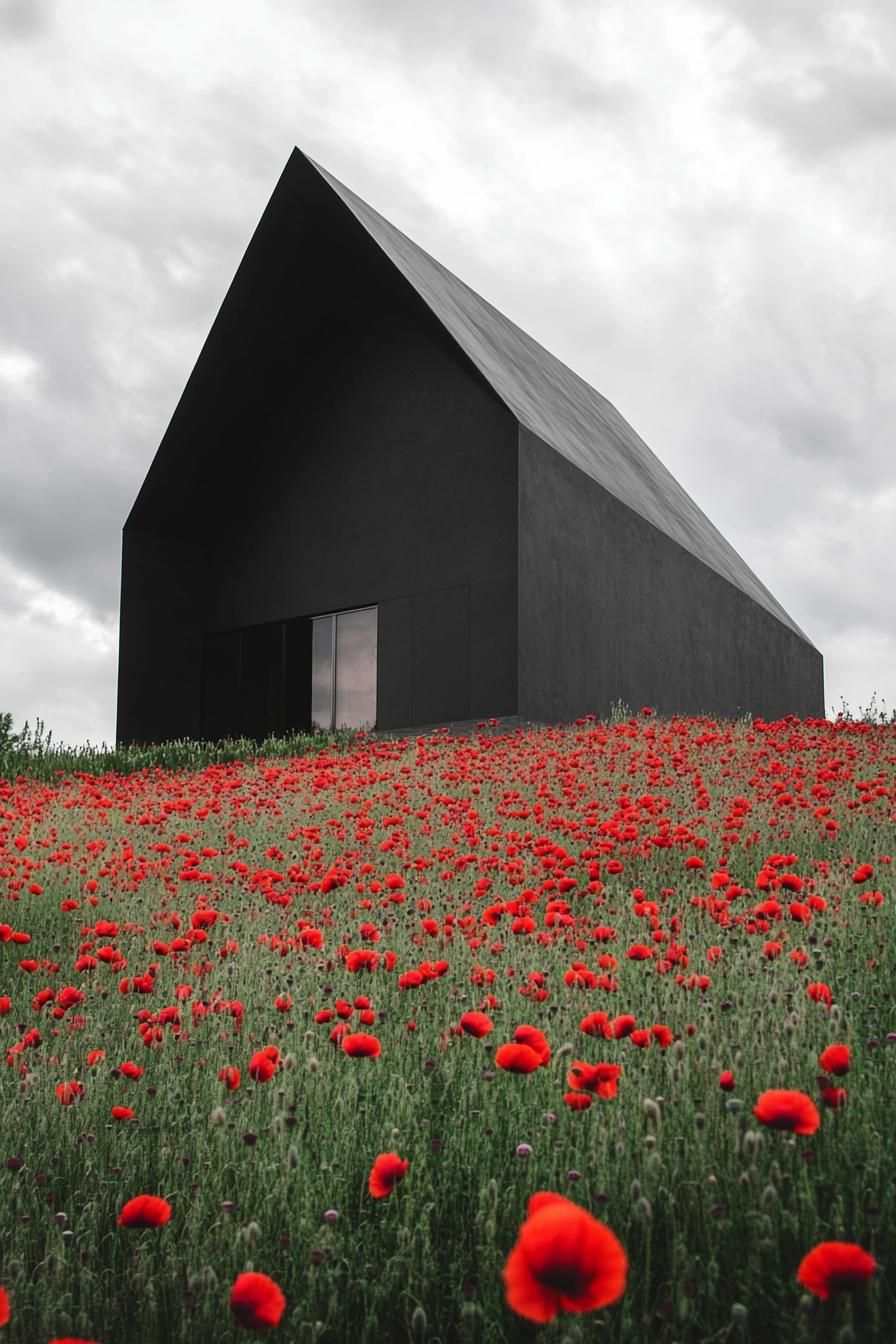 Obsidian-Toned Geometric House Designs