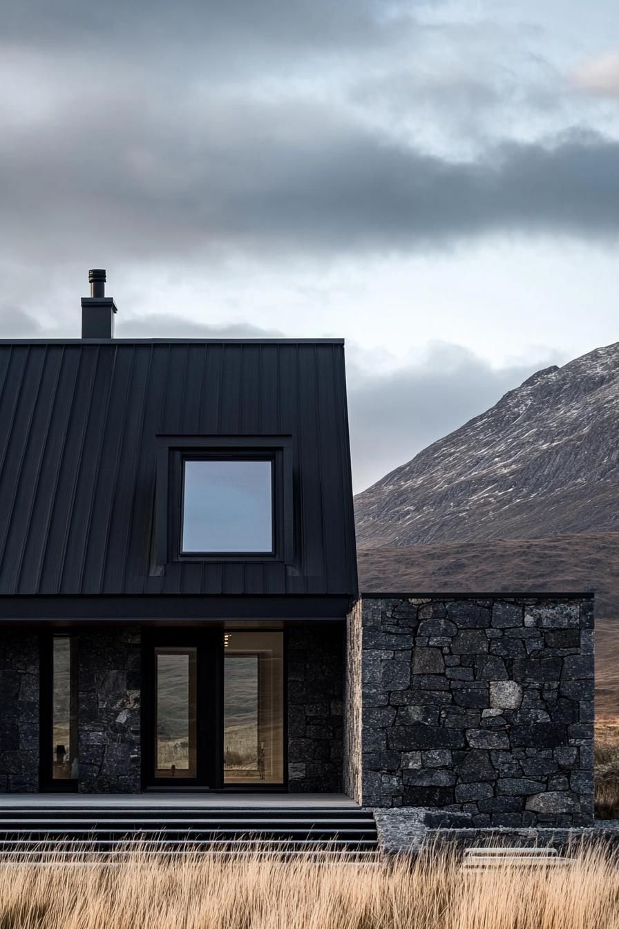 Blackened Zinc Panels With Oak Balconies - photo 4