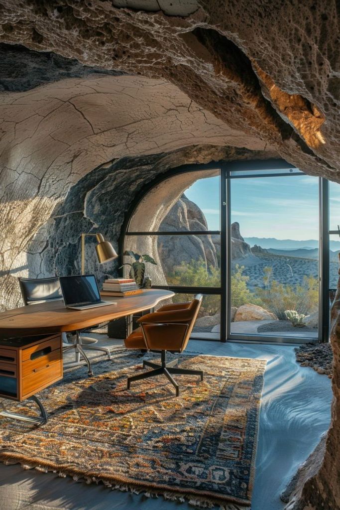 Hillside Cave Office With Wide Openings - photo 4