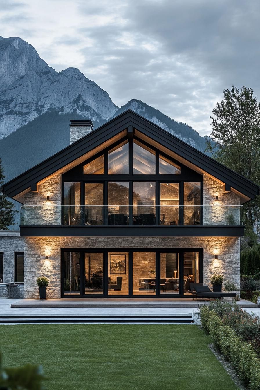 Stone and Glass Meet on the Mountain