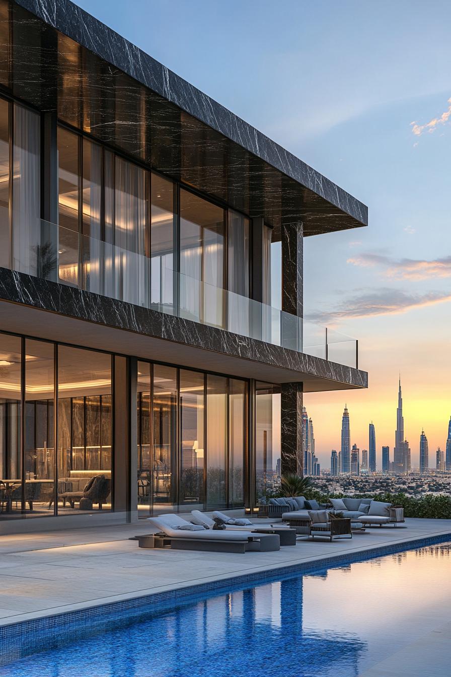 58) A Modern Mansion and Its View