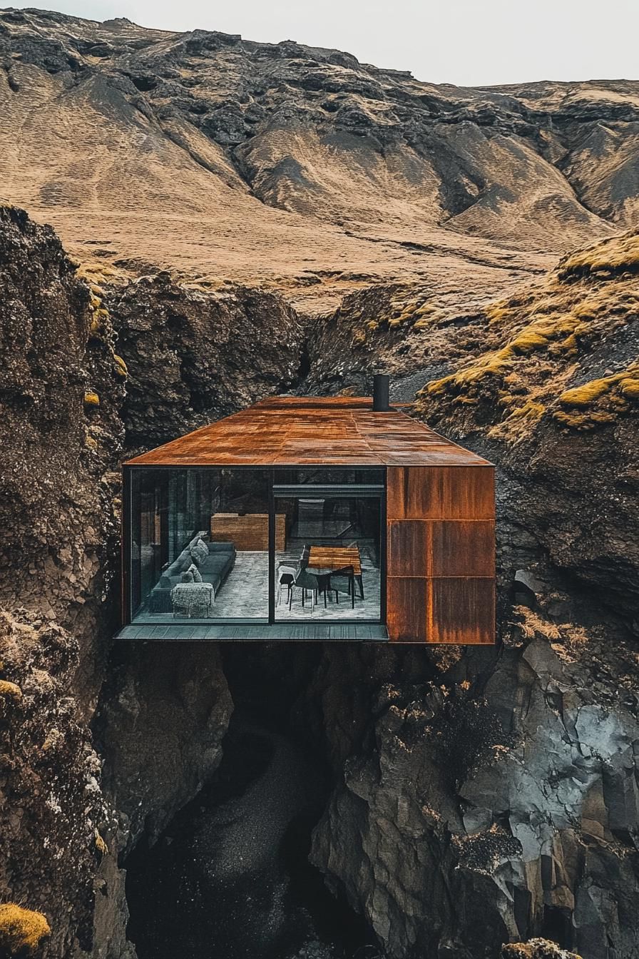 A House Suspended Over the Ravine