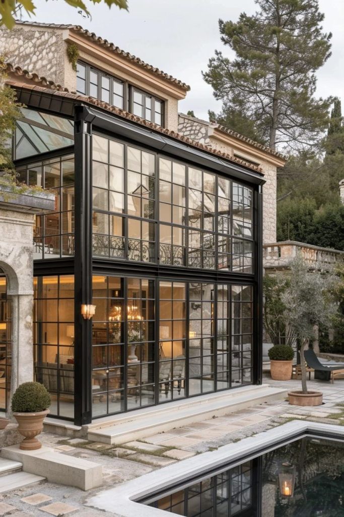 Glass And Metal Annex On A Spanish Villa