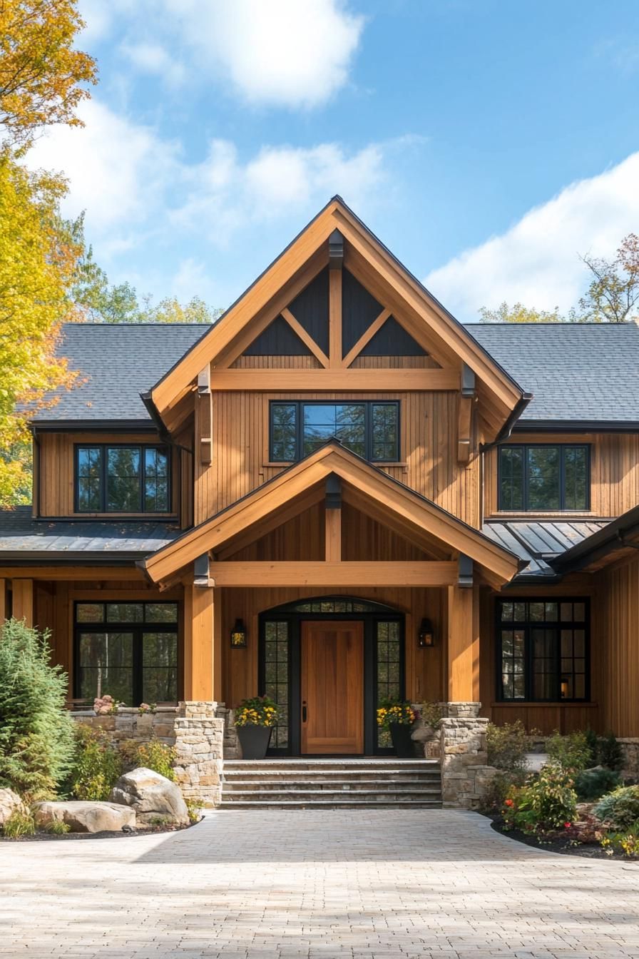 Timber Frame Colonial Revival Homes