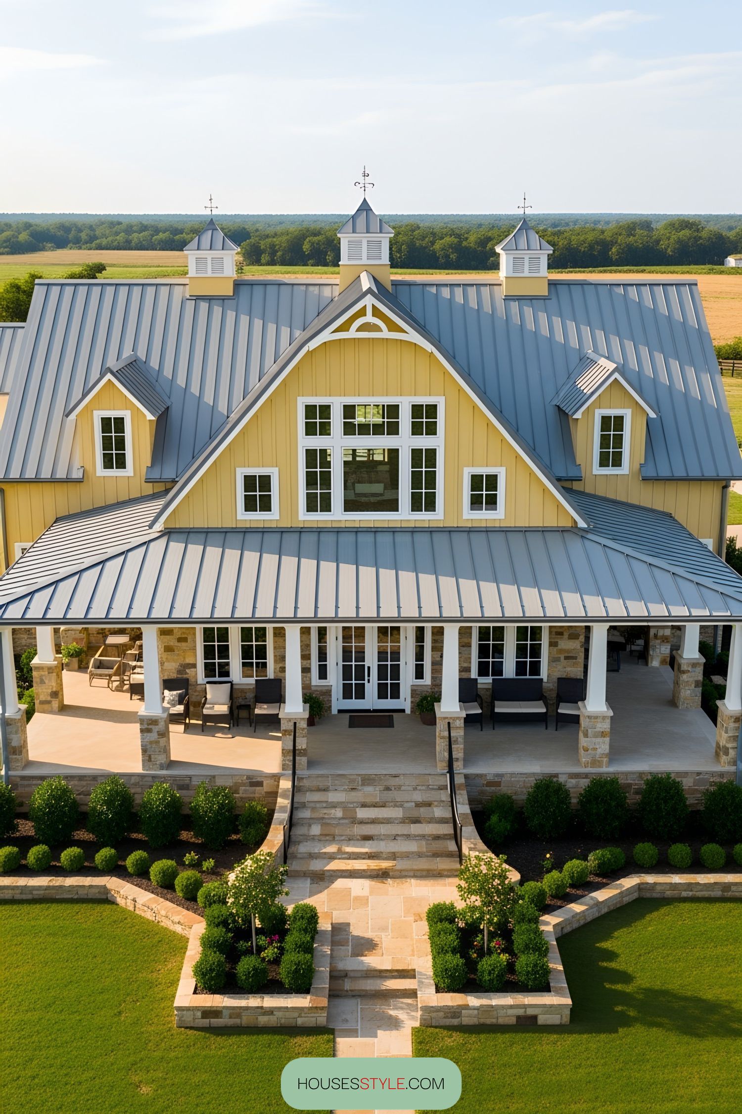 A Barn Home with a Welcoming Wraparound Porch