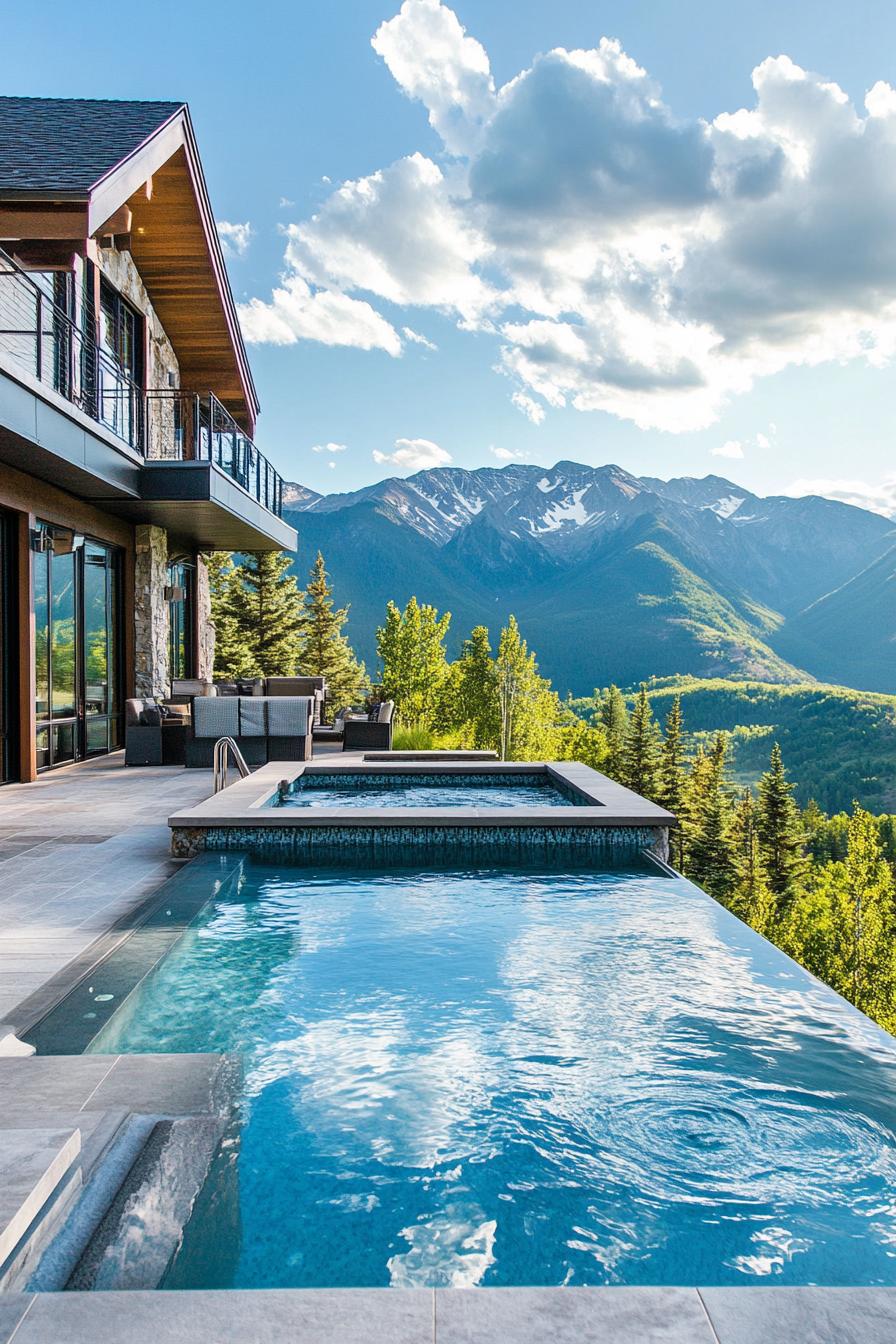 Hot Tub Built Into the Pool - photo 2