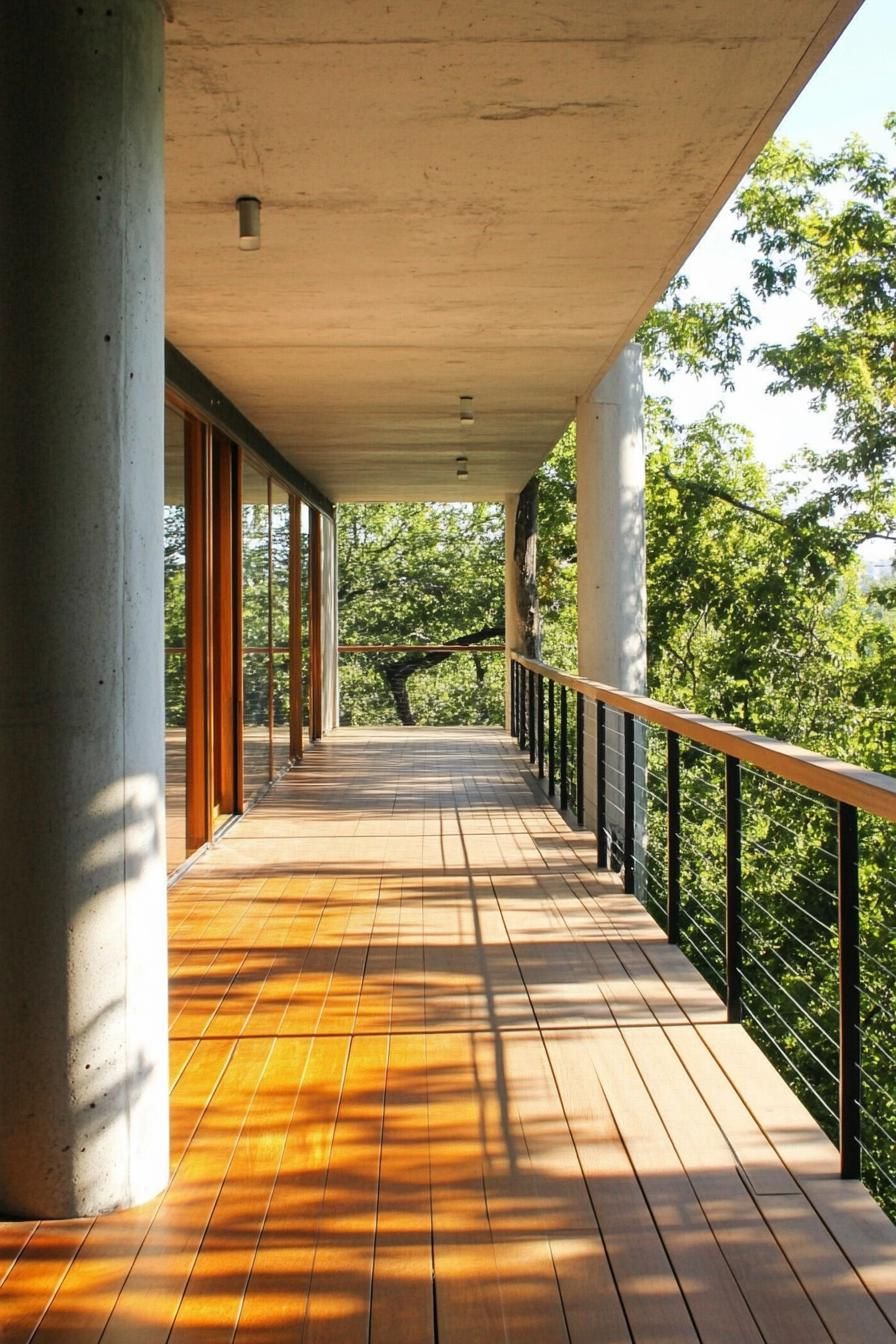 Minimalist Concrete Porch Columns