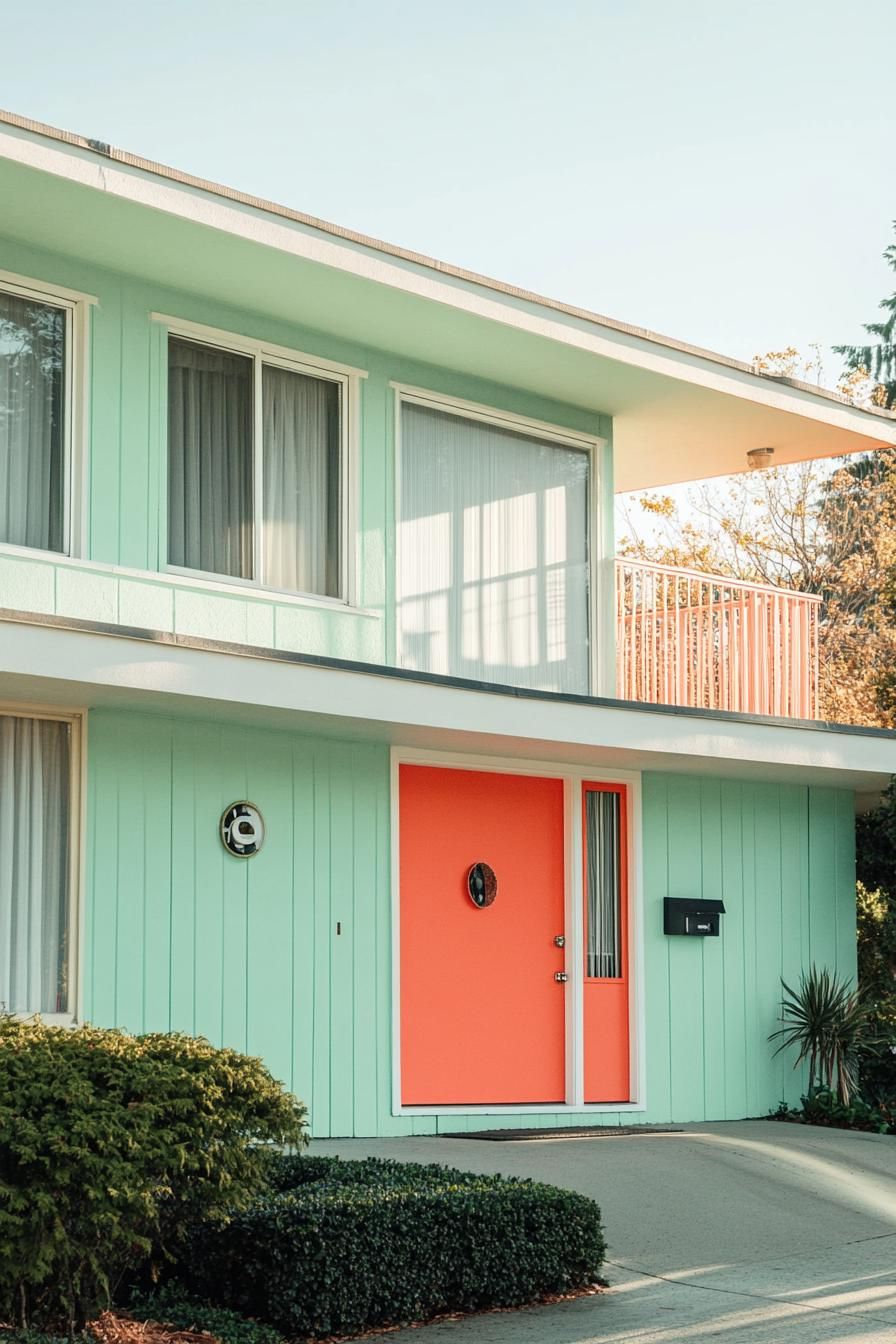 Soft Mint Green with Vibrant Orange Accents - photo 3
