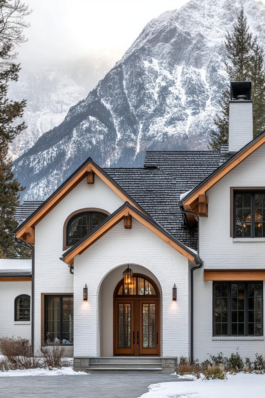 Snow-White Brick Paired with Dark Timber - photo 2
