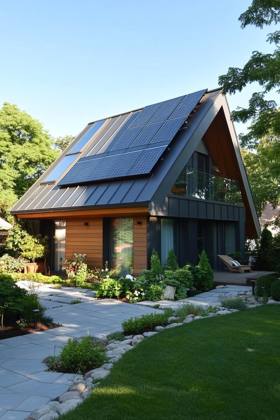 Zinc Shingles Paired With Solar Panels - photo 3