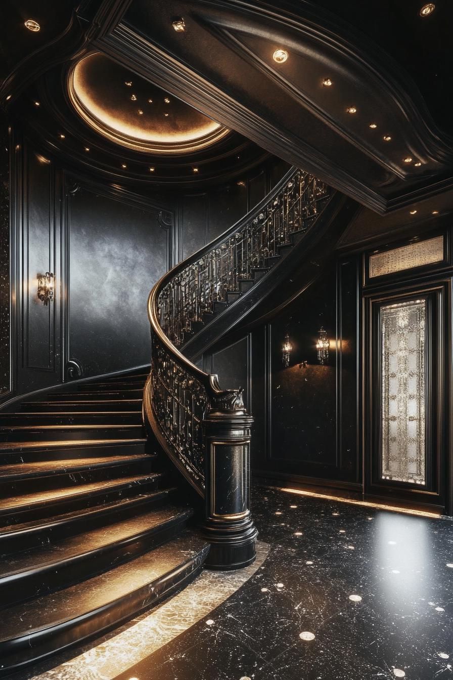 Art Deco Apartment With Navy Blue Upholstery - photo 2