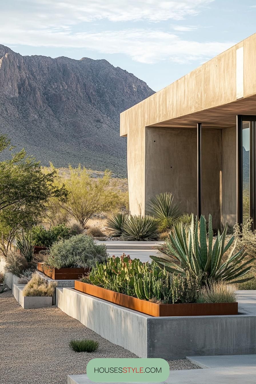 Poured Cement Planter Boxes - photo 2