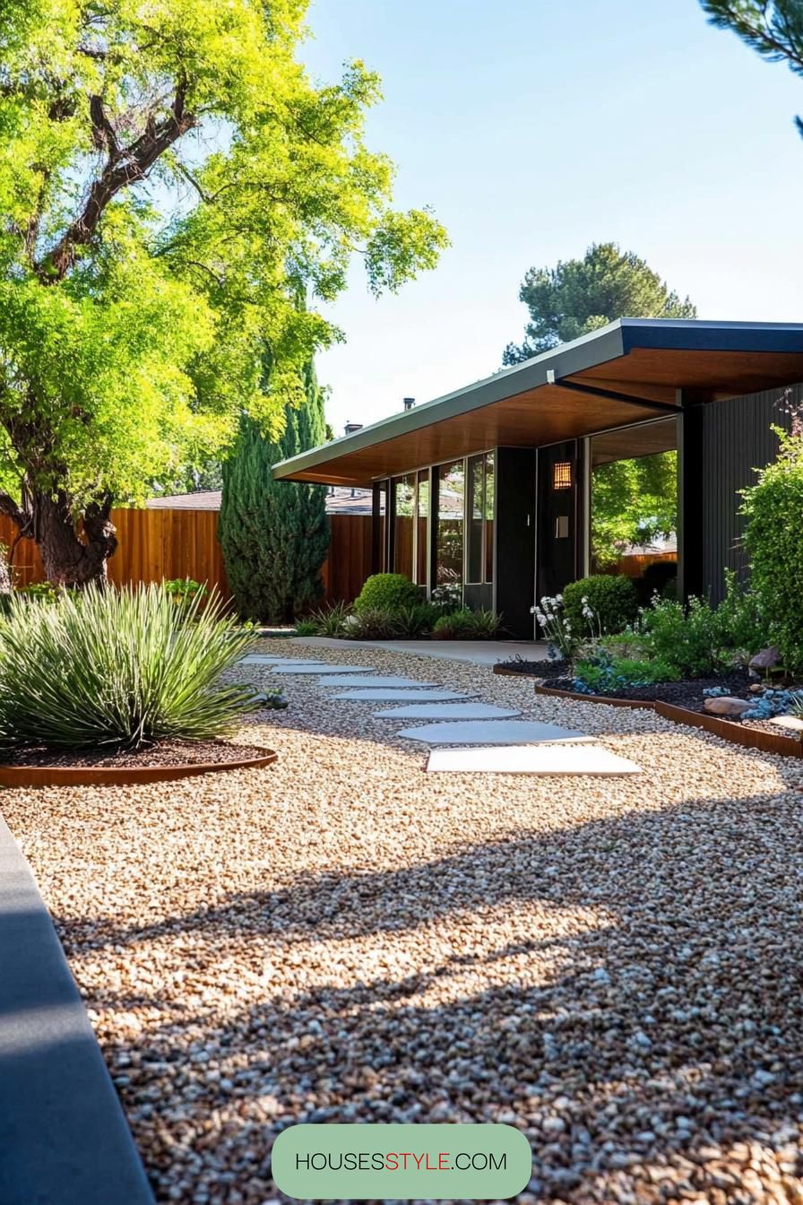 Clean, Gravel Pathways With Bold Edging - photo 4
