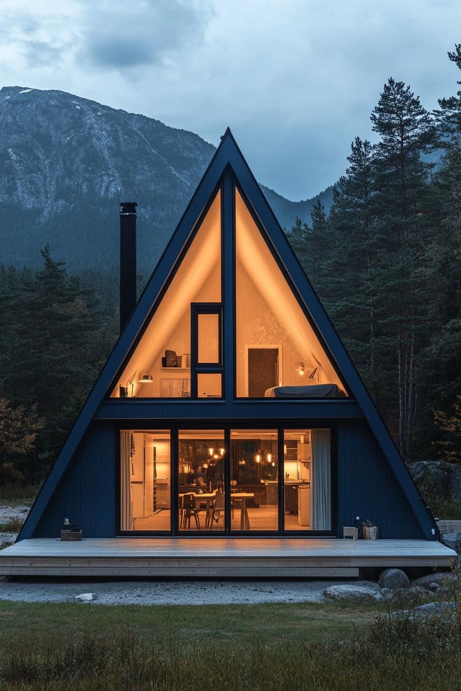 Midnight Blue Siding With Scandinavian Decks - photo 3