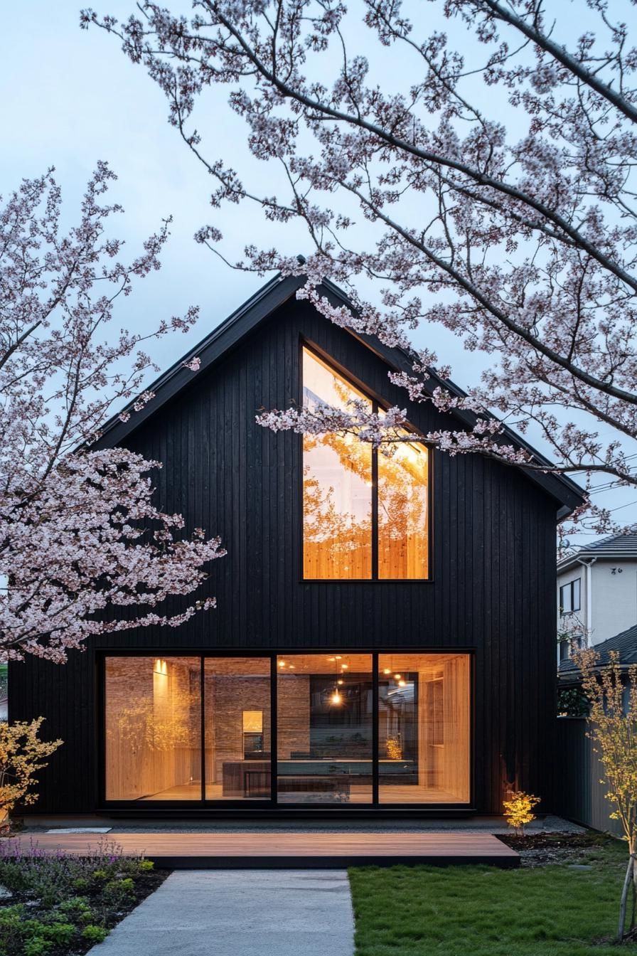 Shou Sugi Ban Siding on a Japanese-inspired Timber Frame