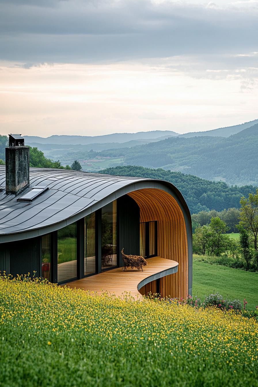 Going Bold With a Curved Metal Roof