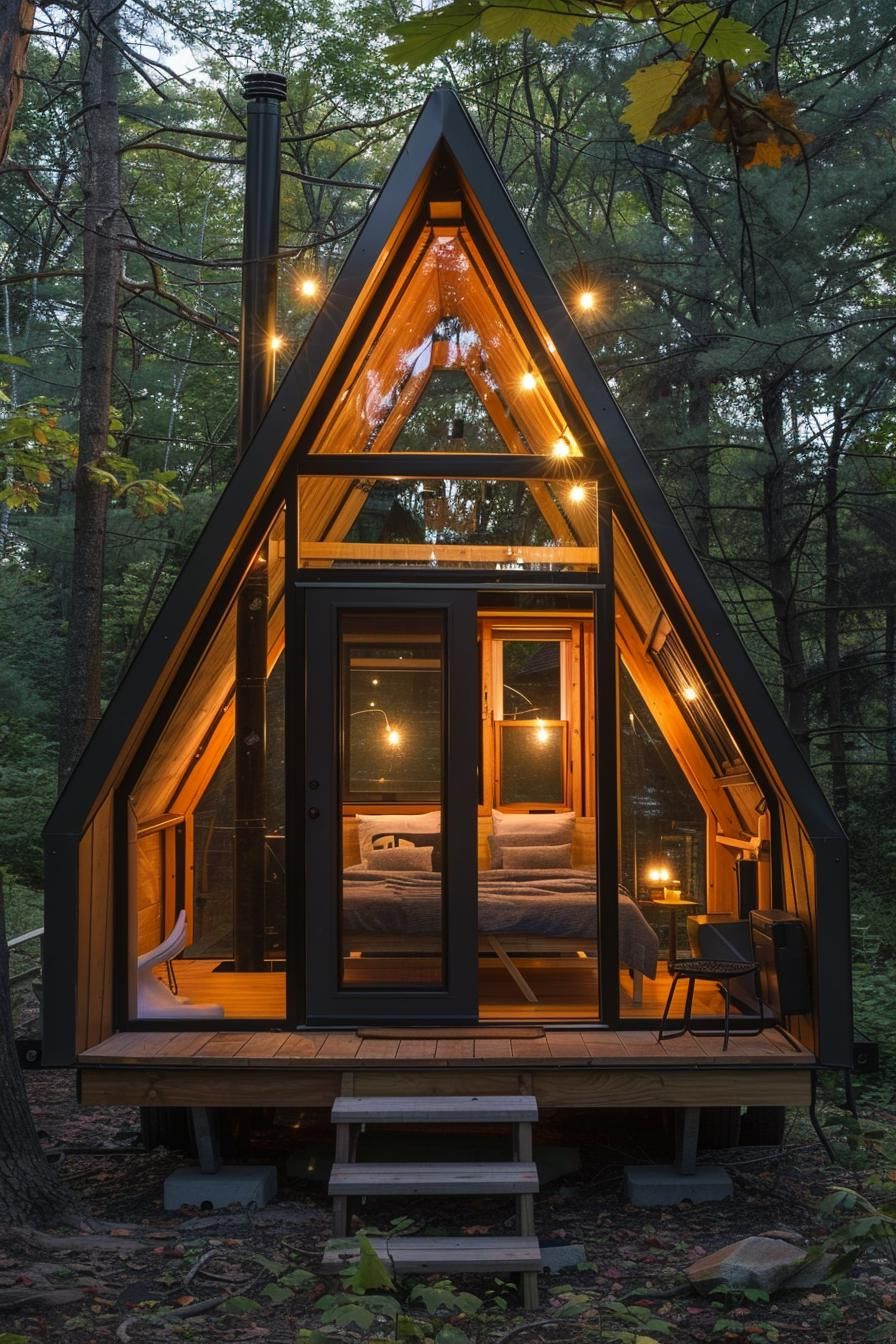 Tiny A-frame Cabin on Wheels - photo 2