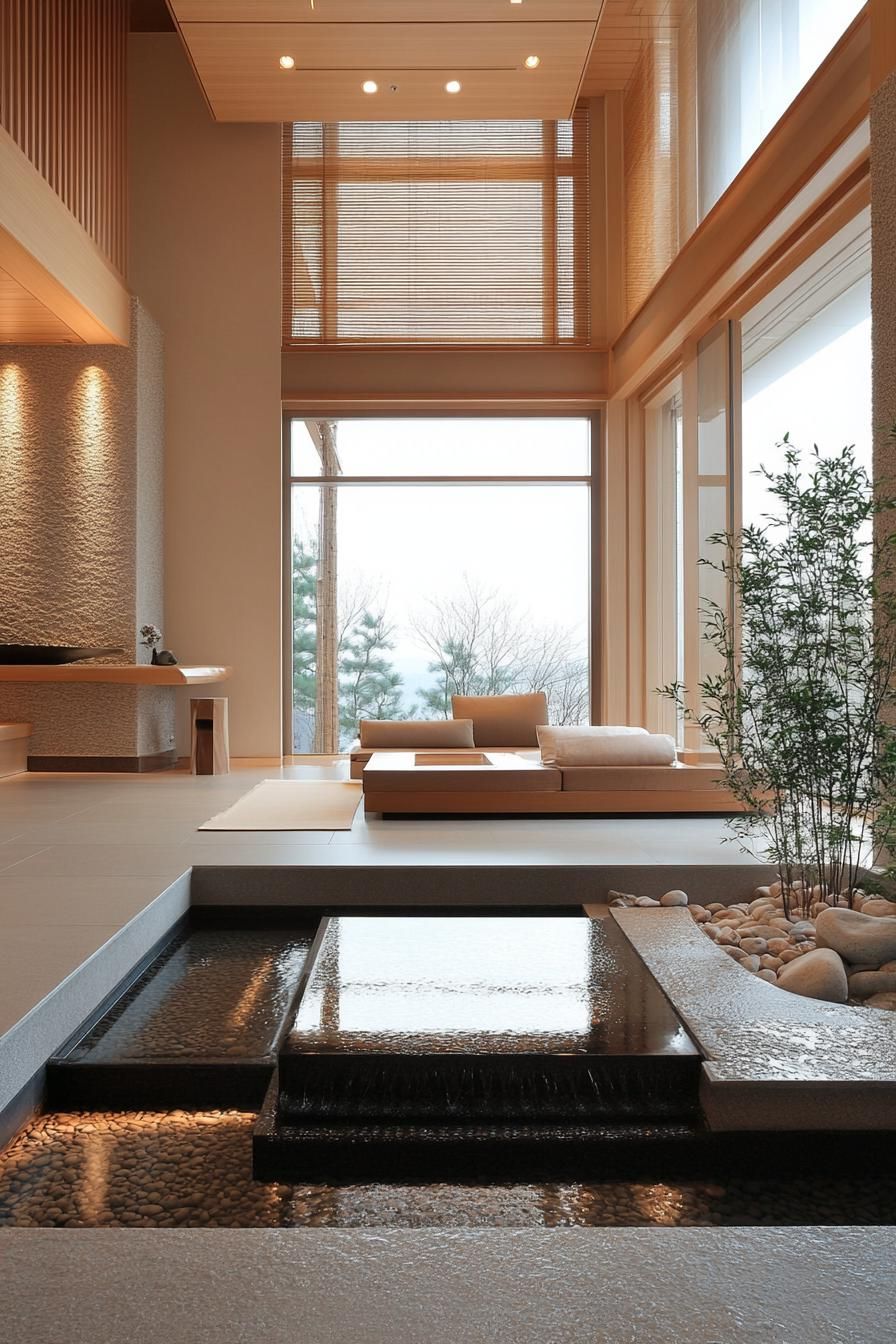 Zen-Inspired Water Feature in the Living Room - photo 2