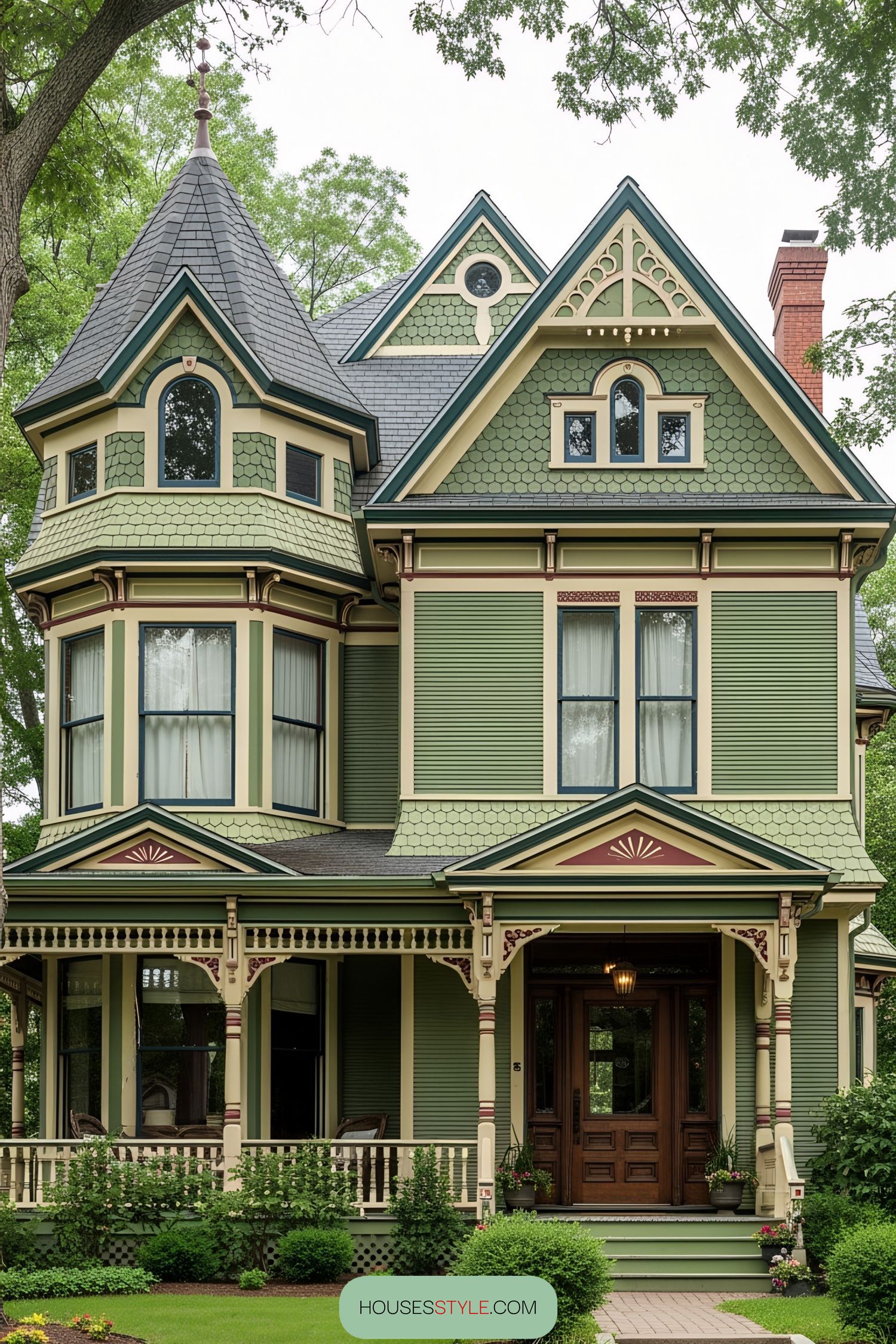 A Luxurious Green Victorian Hideaway