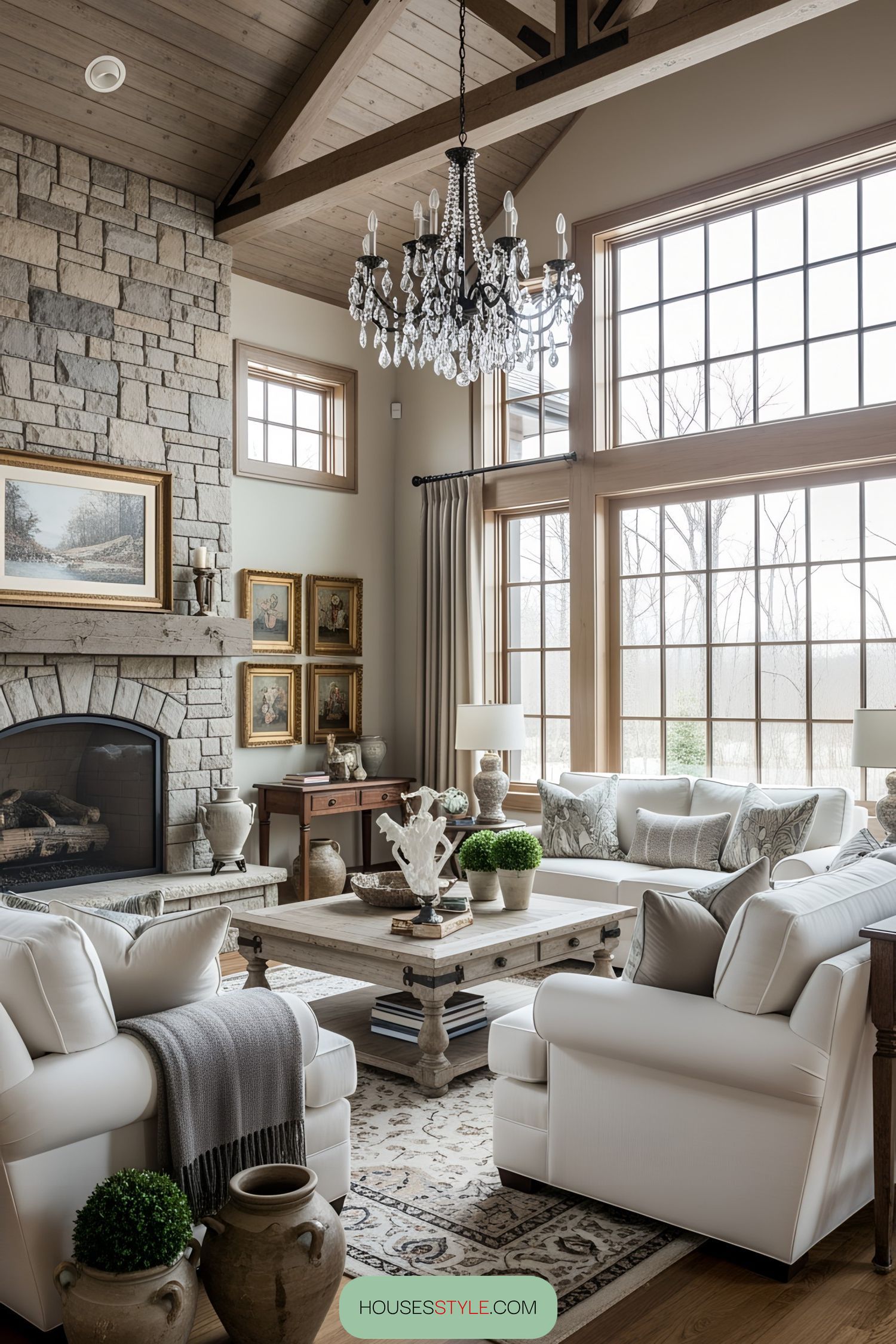Vintage Touches in a Craftsman Living Space