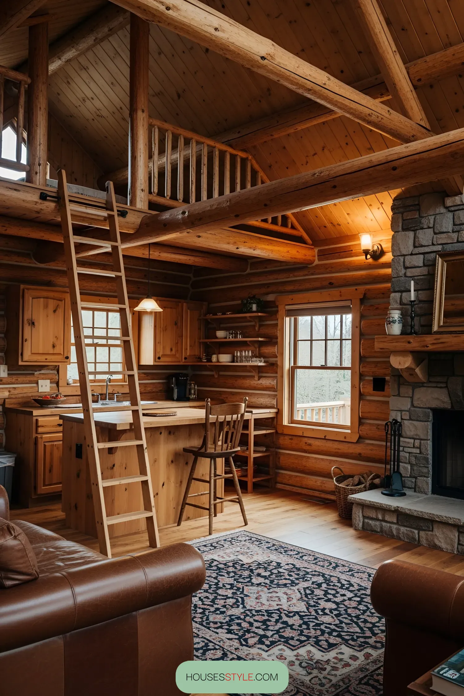 A Relaxing Day Inside a Woodland Cabin