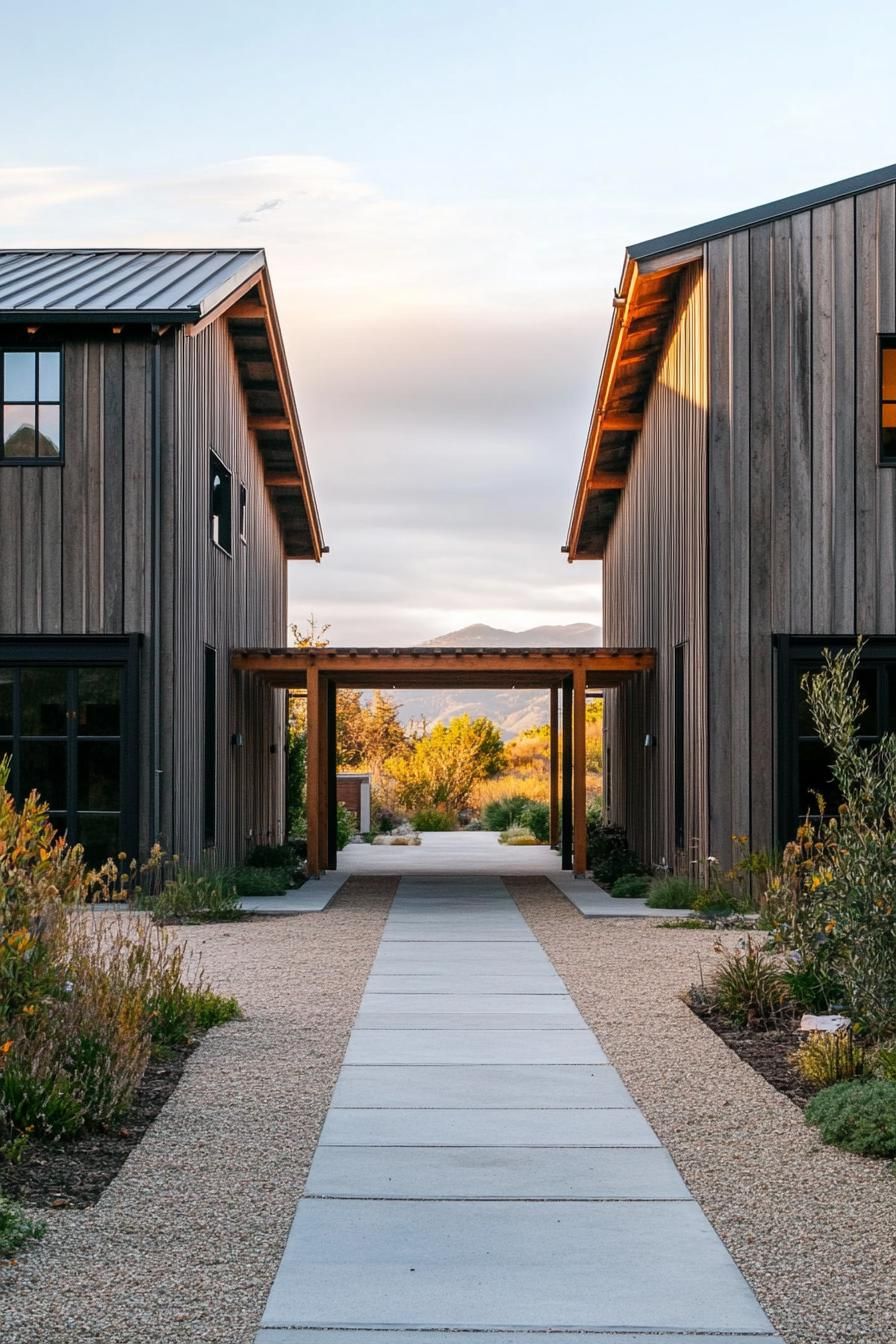 A Barn Home With Double Facades