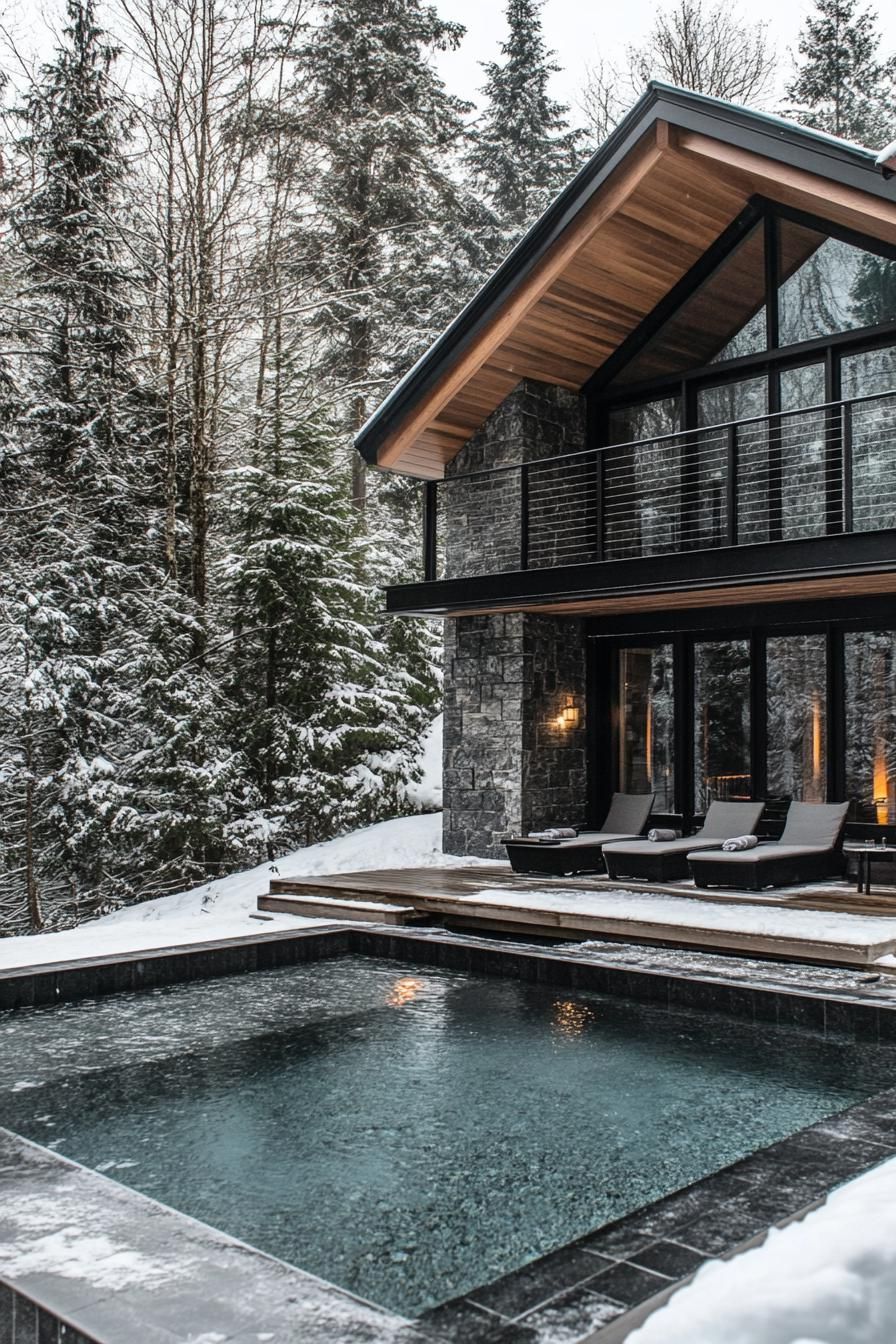 A Winter Chalet With a Luxurious Pool