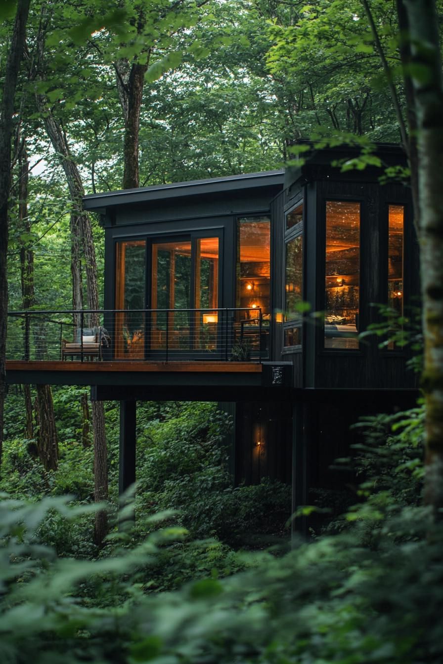Forest Lodge Nestled Among the Trees