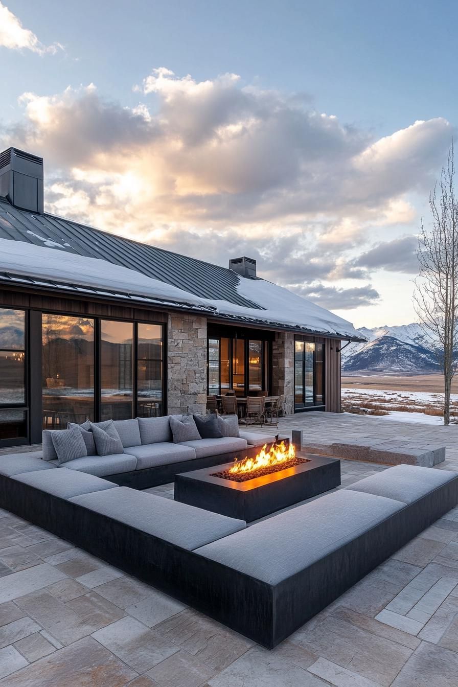 L-Shaped Patio With Fire Pit Seating - photo 4