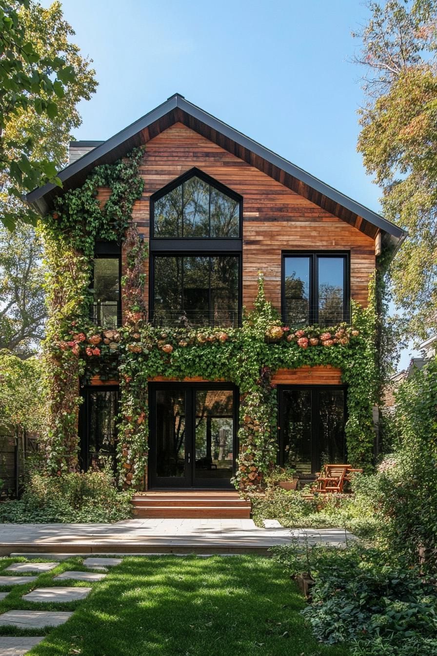 Reclaimed Wood Cabins Wrapped in Climbing Ivy - photo 3