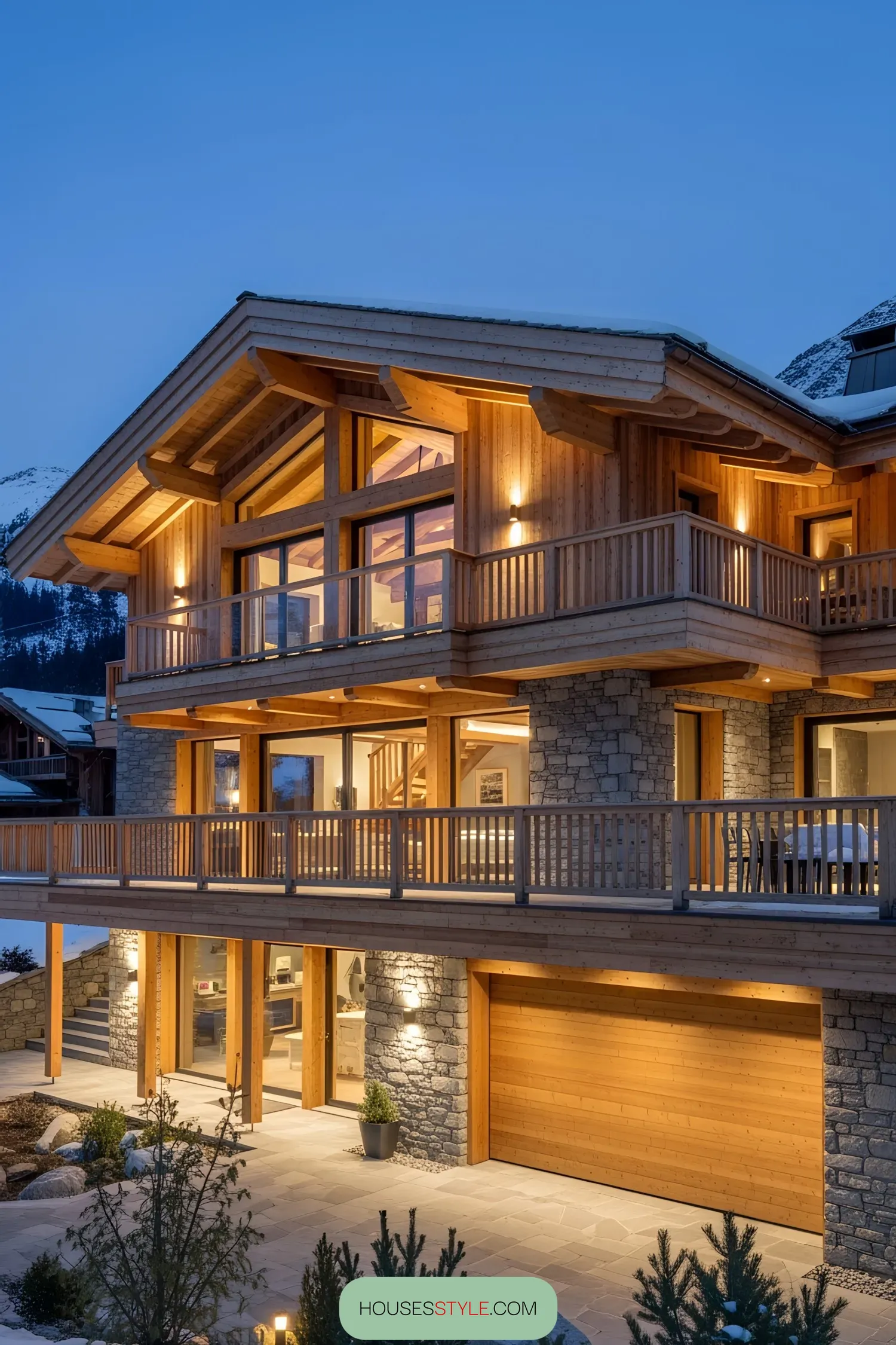 A Twilight Look at This Alpine Getaway