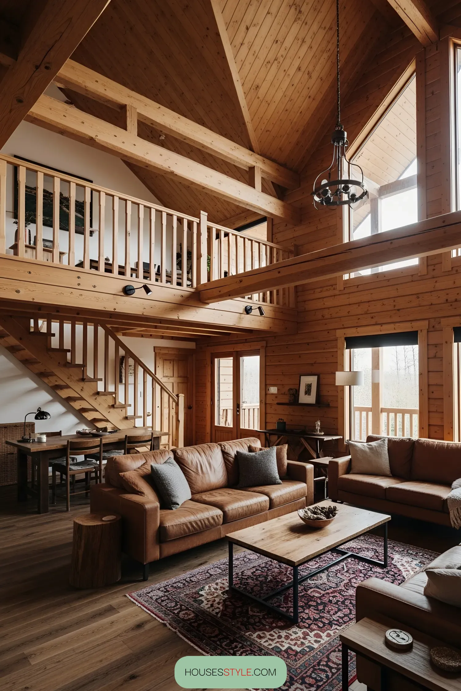 A Lofty Lounge Built From Timber