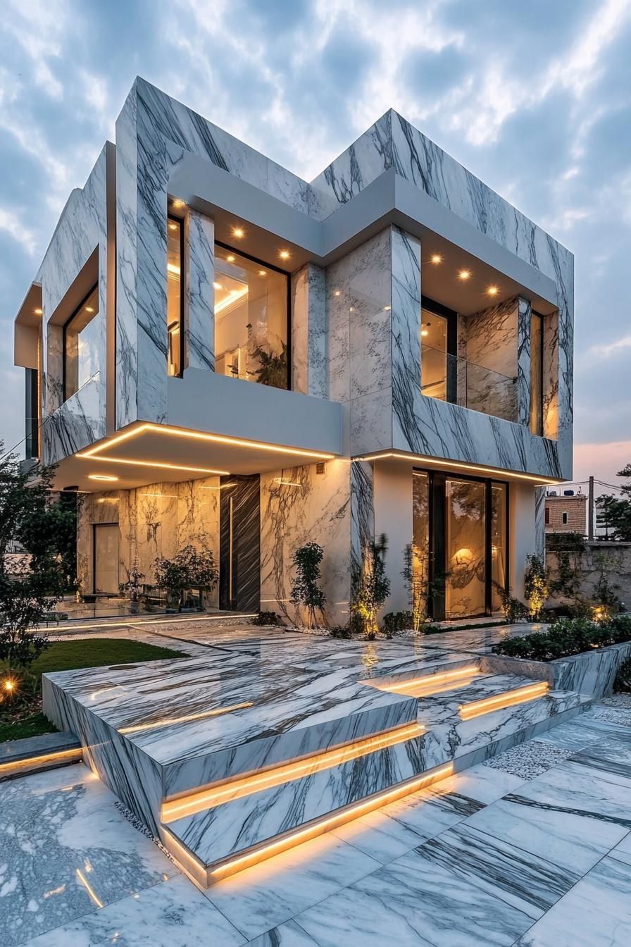 An Extravagant Marble Luxury Home
