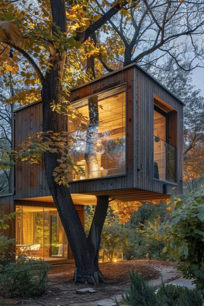 Cabin Built Around a Living Tree - photo 2