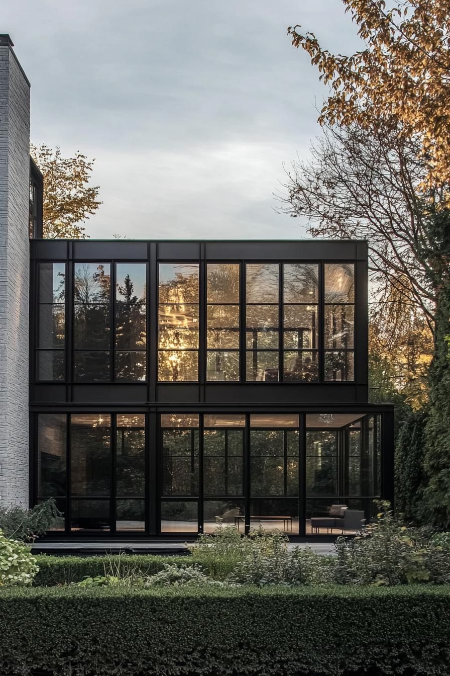 Sleek Facades in Black Steel and Glass - photo 4