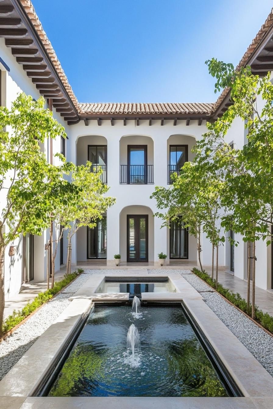 A Calm Courtyard Retreat in Spanish Mediterranean Style